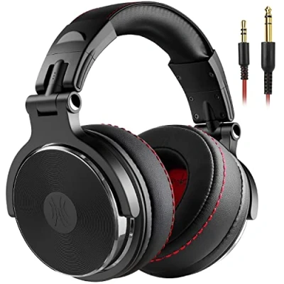 Abbildung von OneOdio Over Ear Kopfhörer mit Kabel, HiFi Studiokopfhörer Hi Res, 50mm Treiber, Share Port, Große Ohrmuscheln, 6,35 &amp; 3,5mm Klinke, Geschlossene DJ Headphones für Podcast, Handy, PC (Pro 50)