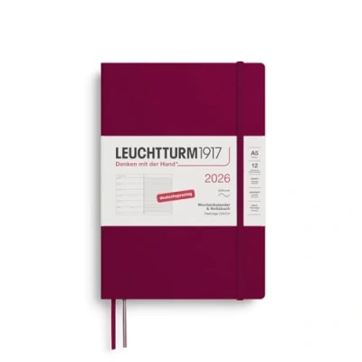 Abbildung von LEUCHTTURM1917 372493 Wochenkalender &amp; Notizbuch Medium (A5) 2026, 12 Monate, Softcover, Port Red, Deutsch