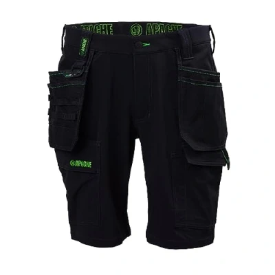 Abbildung von Apache Herren Whistler Slim Fit Stretch Holster Pocket Short Arbeitsshorts, Schwarz, 32W