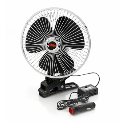 Abbildung von Lampa Lüfter Chrom mit Clip 24 V, Schwarz (Schwarz)