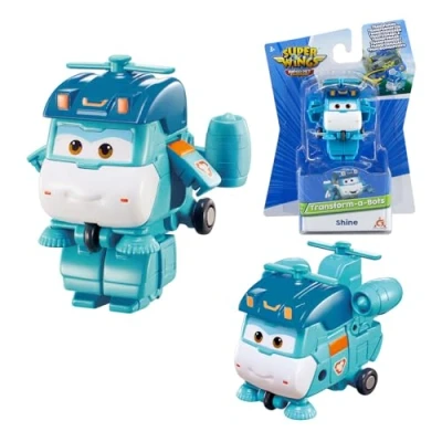 Abbildung von Super Wing Shine, Transform a Bots, Vorschulspielzeug Flugzeug für 3 4 5 jährige Jungen und Mädchen, Geburtstagsgeschenke Kinder