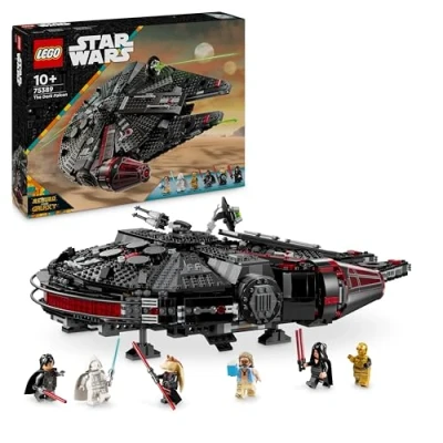 Abbildung von LEGO Star Wars Dunkler Millennium Falke, Sternenschiff Set, Bauspielzeug für Kinder, Geburtstagsgeschenk Jungen, Mädchen und Fans, Abenteuer Spielzeug 75389