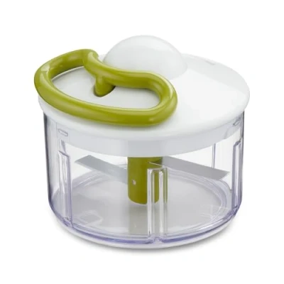 Abbildung von Tefal 5 Sekunden Zerkleinerer K13304 Ohne Strom Fassungsvermögen: 500 ml Multizerkleinerer für Gemüse, Obst, Zwiebeln, Nüsse, Knoblauch, Babynahrung Weiß/Grün/Transparent