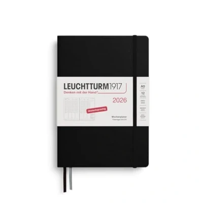 Abbildung von LEUCHTTURM1917 372578 Wochenplaner Medium (A5) 2026, 12 Monate, Schwarz, Deutsch