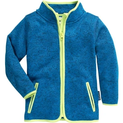 Abbildung von Playshoes Fleece Jacke Unisex Kinder Outdoor Oberteil, blau Strickfleece, 128
