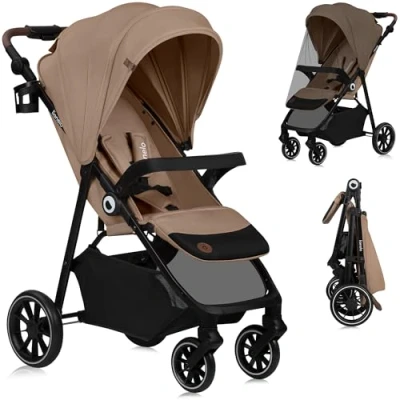 Abbildung von LIONELO EMMA ONE Buggy bis zu 22 kg von 6 m 4 Jahre Schwenkbare 360 Räder Vollfederung Einhändig klappbar Verstellbare Rückenlehne und Fußstütze XXL Verdeck UPF50+