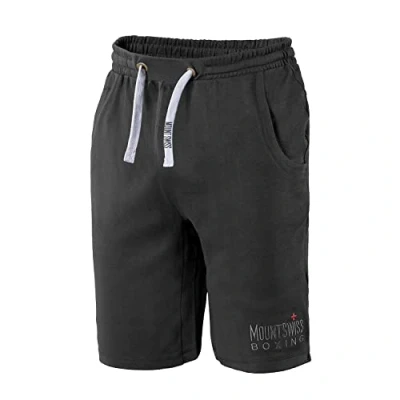 Abbildung von Mount Swiss Herren Shorts 6XL Anthrazit 100% Baumwolle große Größen Kurze Freizeithose Sporthose elastischer Bund Taschen atmungsaktiv bequem Sommerhose Übergröße