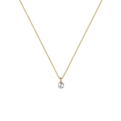 Abbildung von Elli Halskette Damen Basic Solitär mit Kristall in 925 Sterling Silber Vergoldet