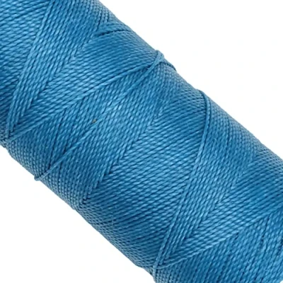 Abbildung von LINHASITA, Garnspule, gewachst, 100 g / 170 Meter, Dicke: 1 mm, Polyester, Makramee Garn, 30 Farben metros gr Blau/Türkis