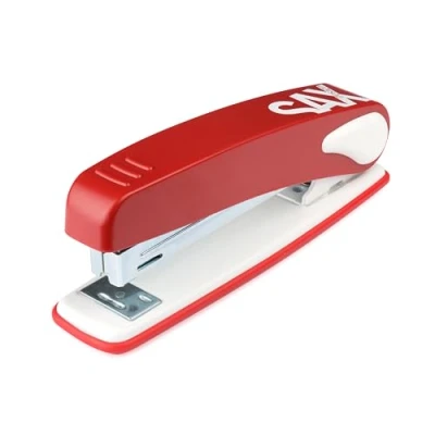 Abbildung von SAX 249 Metallhefter, bis zu 25 Blatt, Robust &amp; Stilvoll, Bewährte Qualität, Ideal für Büro und Schule, Rot