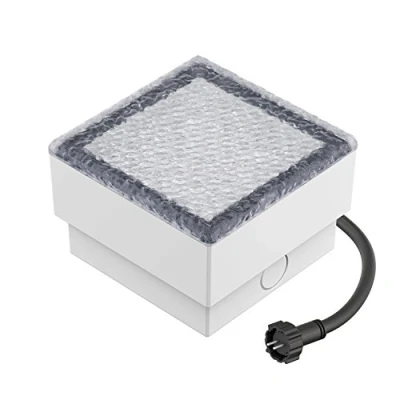 Abbildung von ledscom.de LED Pflasterstein Bodeneinbauleuchte GORGON für Außen, IP67, eckig, 10 x 10cm, warmweiß, Led, Aussen, Beleuchtung, Garten, Boden, Bodenleuchten, Pflasterstein, Bodenstrahler