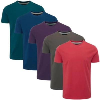 Abbildung von Charles Wilson 5er Packung Einfarbige T Shirts mit Rundhalsausschnitt (S, Core Essentials Type 23)