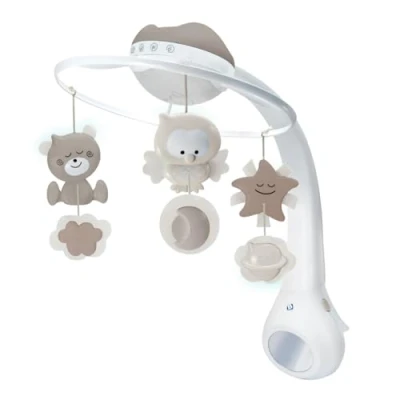 Abbildung von Infantino 3 in 1 Projector Musical Mobile Grau Mobile, Tisch &amp; Kinderbettlampe und Sternprojektor für Babys Mit beruhigenden Melodien Naturgeräuschen