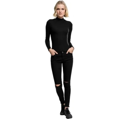 Abbildung von Urban Classics Langarmshirt, Damen, Größe: XS, Black