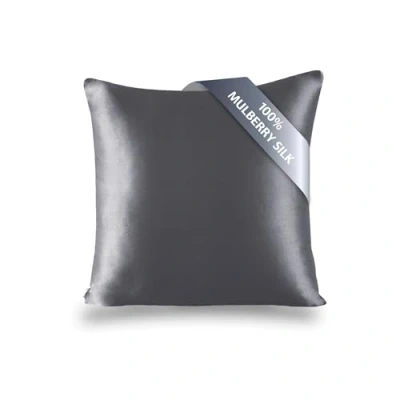 Abbildung von Townssilk 19 Momme 100% Seide Kissenbezug 1 Stück 60x60cm Darkgrey