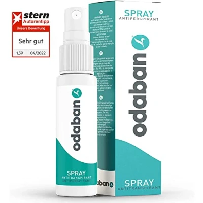 Abbildung von ODABAN Antitranspirant Deo Spray gegen starkes Schwitzen I Anti Schweiß bei Hyperhidrose, am Kopf, schwitzige Hände transpirant für Männer &amp; Frauen mit Langzeitschutz 30ml