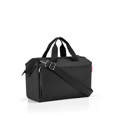 Abbildung von reisenthel Allrounder S Pocket in Schwarz Stylisch funktionale Tasche zum Reisen, für die Arbeit oder Freizeit Mit praktischer Trolley Aufsteckfunktion