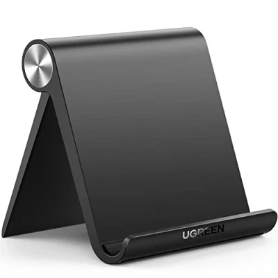 Abbildung von UGREEN Tablet Halterung Tisch Ständer Handyhalter kompatibel mit iPad Air Mini 11 Galaxy Tab S9 A7 Redmi Pad Huawei MatePad iPhone 16 15 bis Zoll (Schwarz)