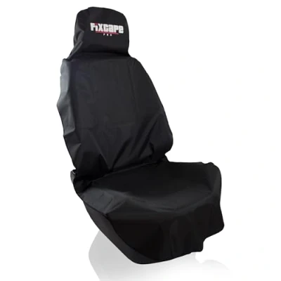 Abbildung von fixcape PRO Auto Sitzschoner Vordersitze universal wasserdicht (schwarz) Überwurf Sitzauflage Autositz vorne, schwarz