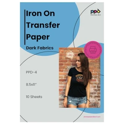Abbildung von PPD 10xA4 Inkjet Premium Transferpapier für dunkles Textil, Bügeleisen und Transferpresse 4 10