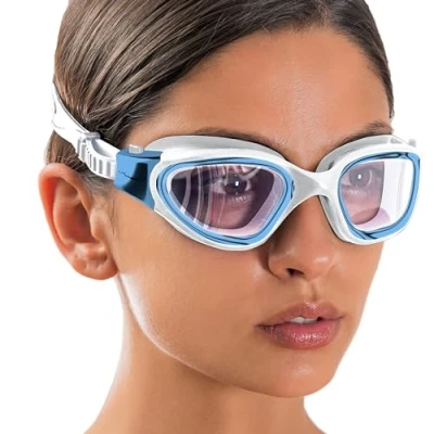 Abbildung von AqtivAqua Photokromatische Schwimmbrille Herren Damen Schwimmbrillen Erwachsene Kinder DX H (Metallic Blau, Fotochromatische)