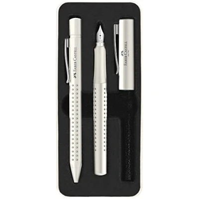 Abbildung von FABER CASTELL 201527 Schreibset Grip 2010, Kugelschreiber und Füller, coconut milk, 1 Stück