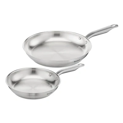 Abbildung von Tefal Virtuoso 2 teiliges Pfannenset 24 + 28 cm, Pfannen Induktion, hochwertiger Premium Edelstahl, unversiegelt, für alle Herdarten geeignet, backofengeeignet bis zu 250C, E492S2