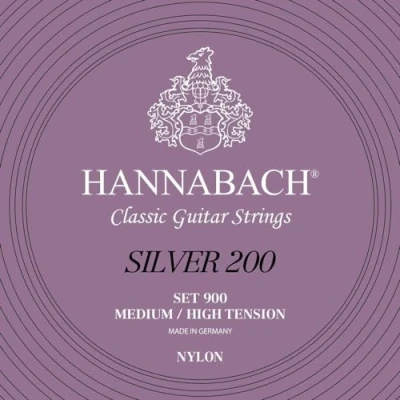 Abbildung von Hannabach Klassikgitarrensaiten Serie 900 Medium High Tension Silver 200 Satz 900MHT