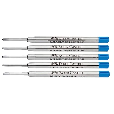 Abbildung von FABER CASTELL 205041 Kugelschreibermine XB blau, 5 Stück, dokumentenecht, Großraummine