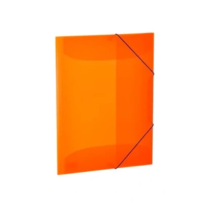 Abbildung von HERMA Sammelmappe A3 Neon Orange Transluzent, Eckspanner Mappe aus Kunststoff mit Gummizug und Innenklappen für Kinder, Jungen Mädchen