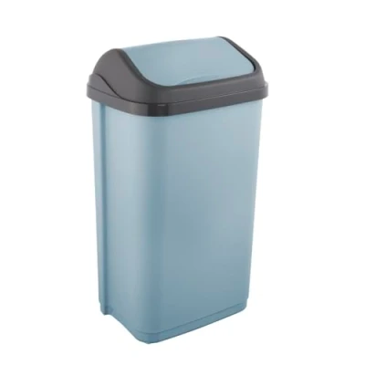 Abbildung von keeeper Mülleimer mit Schwingdeckel, 50 l, 38,5 x 29 66 cm, Swantje, Blau (Nordic Blue)