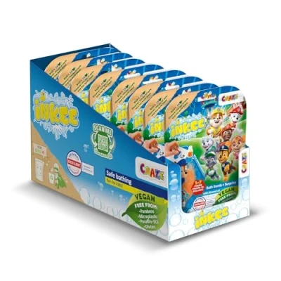 Abbildung von INKEE Paw Patrol Badebomben für Kinder mit Überraschung, Spielzeug die Badewanne, Cola Gummi Duft und Schaum Effekt, 8 Stück