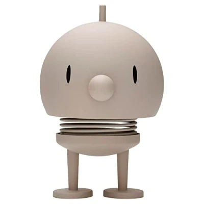 Abbildung von Hoptimist Soft Bumble, Wackelfigur Deko Skandinavisch, Wohnzimmer, Schreibtisch Deko, Büro Gadgets, Tolle Kleine Geschenke, 7,5 x 8,5 10,7 cm, Medium, Ash