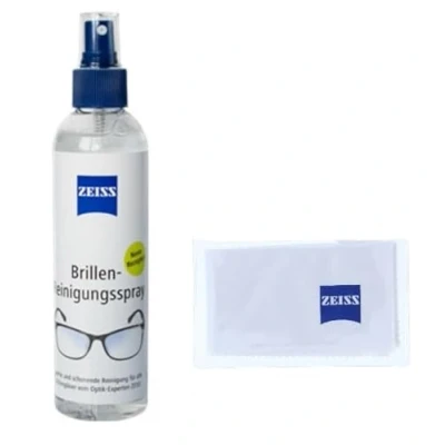 Abbildung von ZEISS Brillen Reinigungstücher oder Reinigungsspray zur schonenden &amp; gründlichen Reinigung Ihrer Brillengläser alkoholfrei (Spray + kl. Tuch)