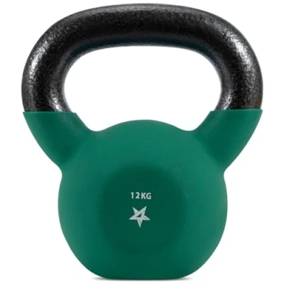 Abbildung von Yes4All BJCC Neopren beschichtete Kettlebell, Krafttraining Kettlebells 12KG Dunkelgrün