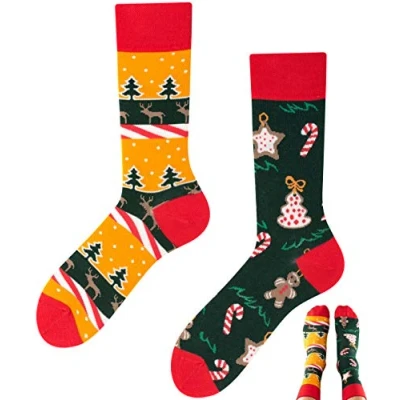 Abbildung von TODO COLOURS Socken Weihnachten Herren und Damen, Lustige Weihnachtssocken (Weihnachten 39 42)