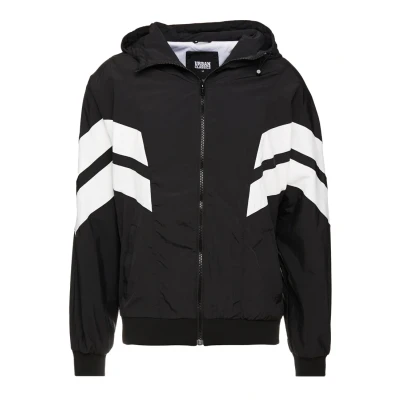 Abbildung von Urban Classics Crinkle Panel Track Jacket Leichte Jacke, Herren, Größe: XXL, Black/white