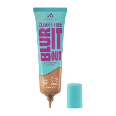 Abbildung von Manhattan Clean &amp; Free Blur It Out Skin Tint, leichtes, hautberuhigendes Make up mit Effekt für ein mattiertes Finish, 30 ml, 036 Rose Beige