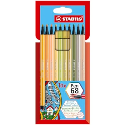 Abbildung von STABILO Premium Filzstift Pen 68 10er Pack mit 10 verschiedenen Farben