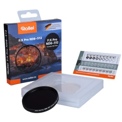 Abbildung von Rollei Variabler F:X Pro ND8 bis ND512 Rundfilter, aus Gorilla ® Glas mit 3 9 Blendenstufen Verdunkelung, Size:82 mm