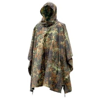 Abbildung von Mil Tec Herren Poncho 10630021 Poncho, Flecktarn, Einheitsgröße EU