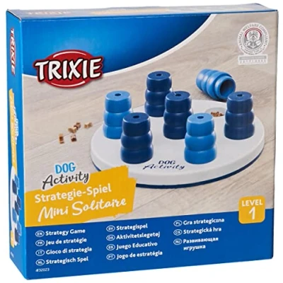 Abbildung von TRIXIE Hundespielzeug Intelligenz Dog Activity Strategiespiel „Mini Solitär“ Anspruchsvolles Intelligenzspielzeug für Hunde zur Beschäftigung, ø 20cm 32023