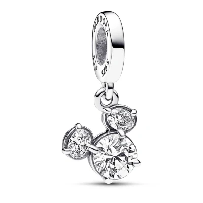 Abbildung von Pandora Disney Mickey Mouse Sparkling HEAD Anhänger, Damen, Größe: One Size, Sterling silver