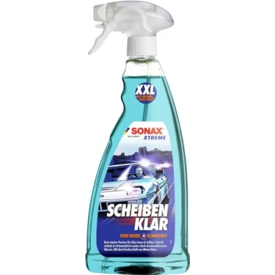 Abbildung von SONAX Xtreme ScheibenKlar Sonderedition Miami Race (1 Liter) zur Entfernung von Verschmutzungen auf Scheiben &amp; für eine Besser benetzte Glasoberfläche Art Nr. 02383410