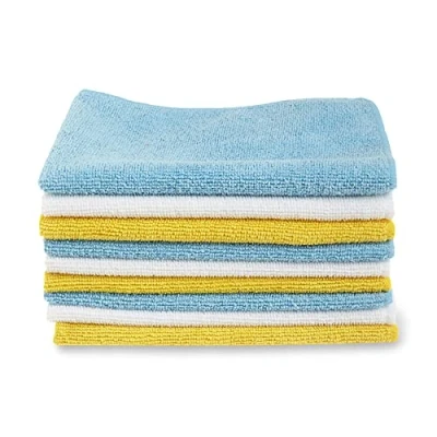 Abbildung von Amazon Basics Mikrofaser Reinigungstuch, 12 Stück, Mehrfarbig, 30.5 L x 40.5 B cm