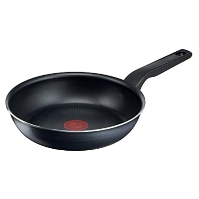 Abbildung von Tefal XL Force Bratpfanne 24 cm, Aluminiumpfanne antihaftversiegelt, widerstandsfähig, robust, Thermo Signal bei idealer Brattemperatur, nicht induktionsgeeignet, extragroße Form, C38504
