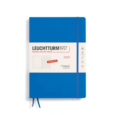 Abbildung von LEUCHTTURM1917 370482 Wochenkalender &amp; Notizbuch 2025, Composition B5 Hardcover 12 Monats Planer, 80 g, liniert Sky