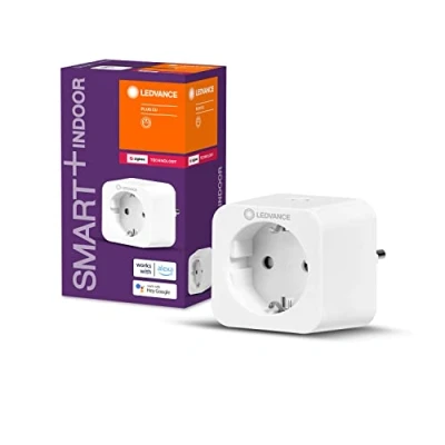Abbildung von LEDVANCE Smart+ Plug, ZigBee schaltbare Steckdose, für die Lichtsteuerung in Ihrem Smart Home, Direkt kompatibel mit Echo Plus und Show (2. Gen.),