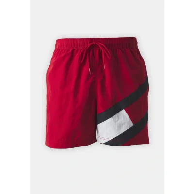 Abbildung von Tommy Hilfiger Drawstring Badeshorts, Herren, Größe: Small, Red