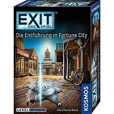 Abbildung von KOSMOS 680497 EXIT® Das Spiel Die Entführung in Fortune City, Level: Fortgeschrittene, Escape Room Spiel, EXIT Game für 1 4 Spieler ab 12 Jahre, einmaliges Gesellschaftsspiel